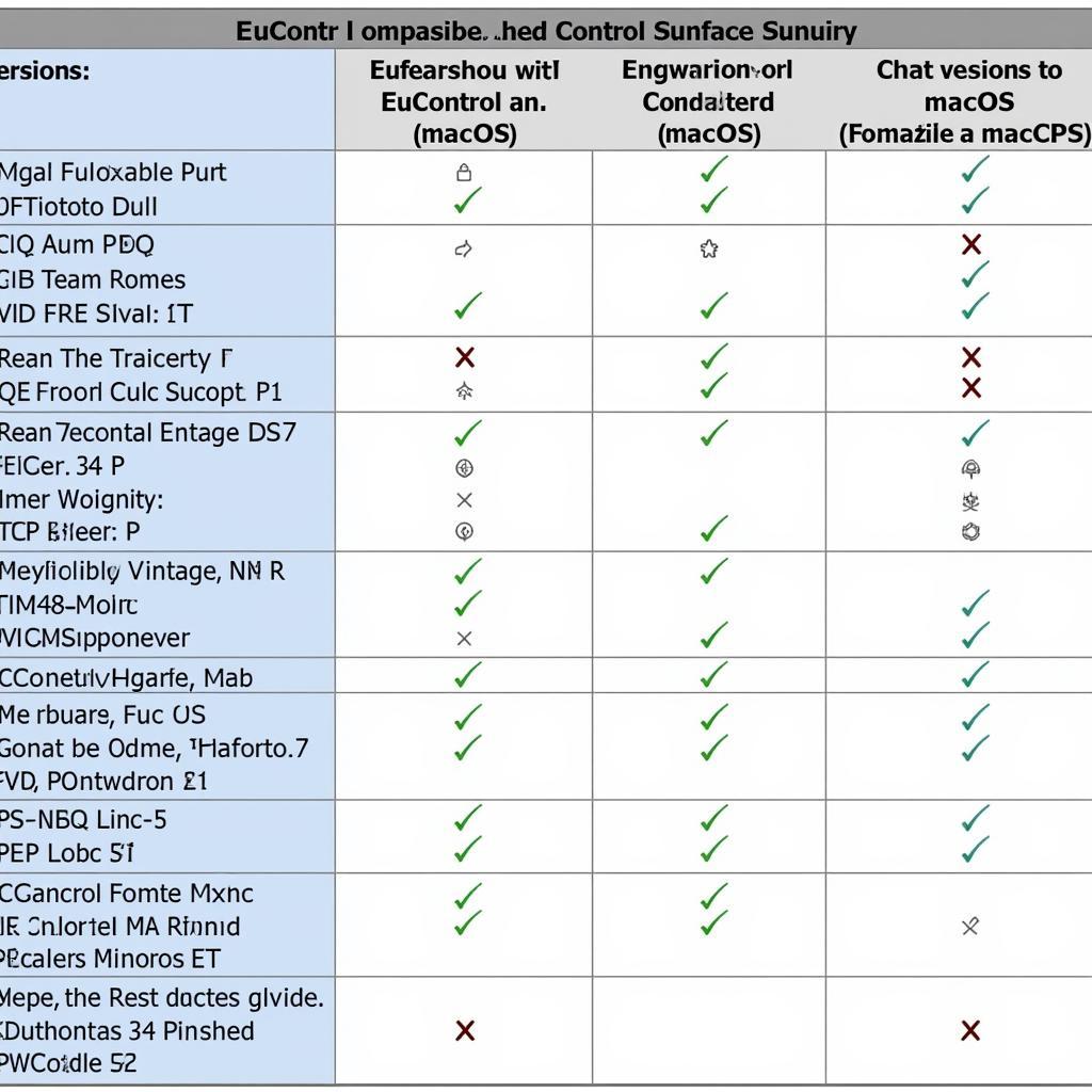 EuControl Mac Compatibility Chart