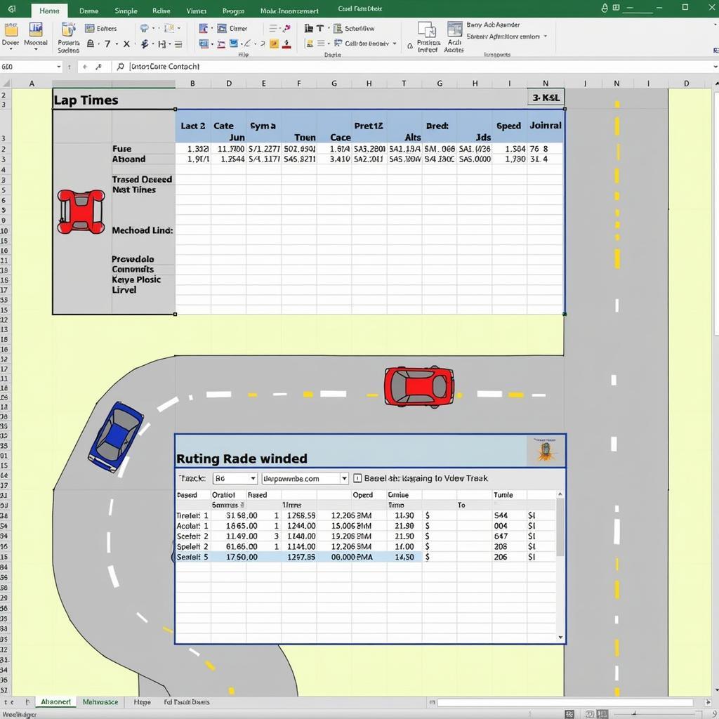 Excel Racing Game