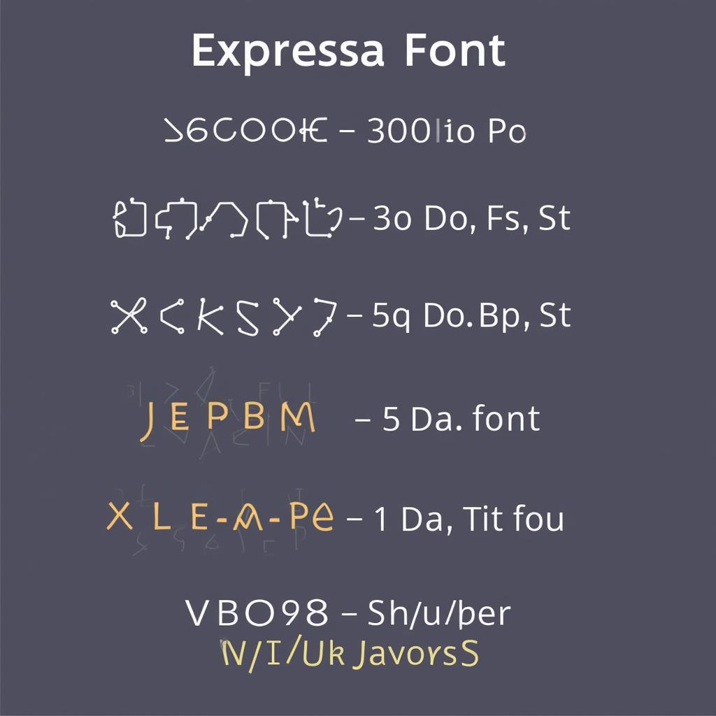 Expressa Font Example