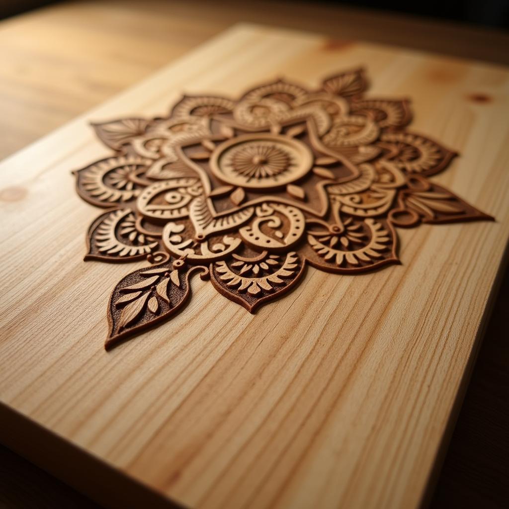 Ezcad3 Engraving Example on Wood