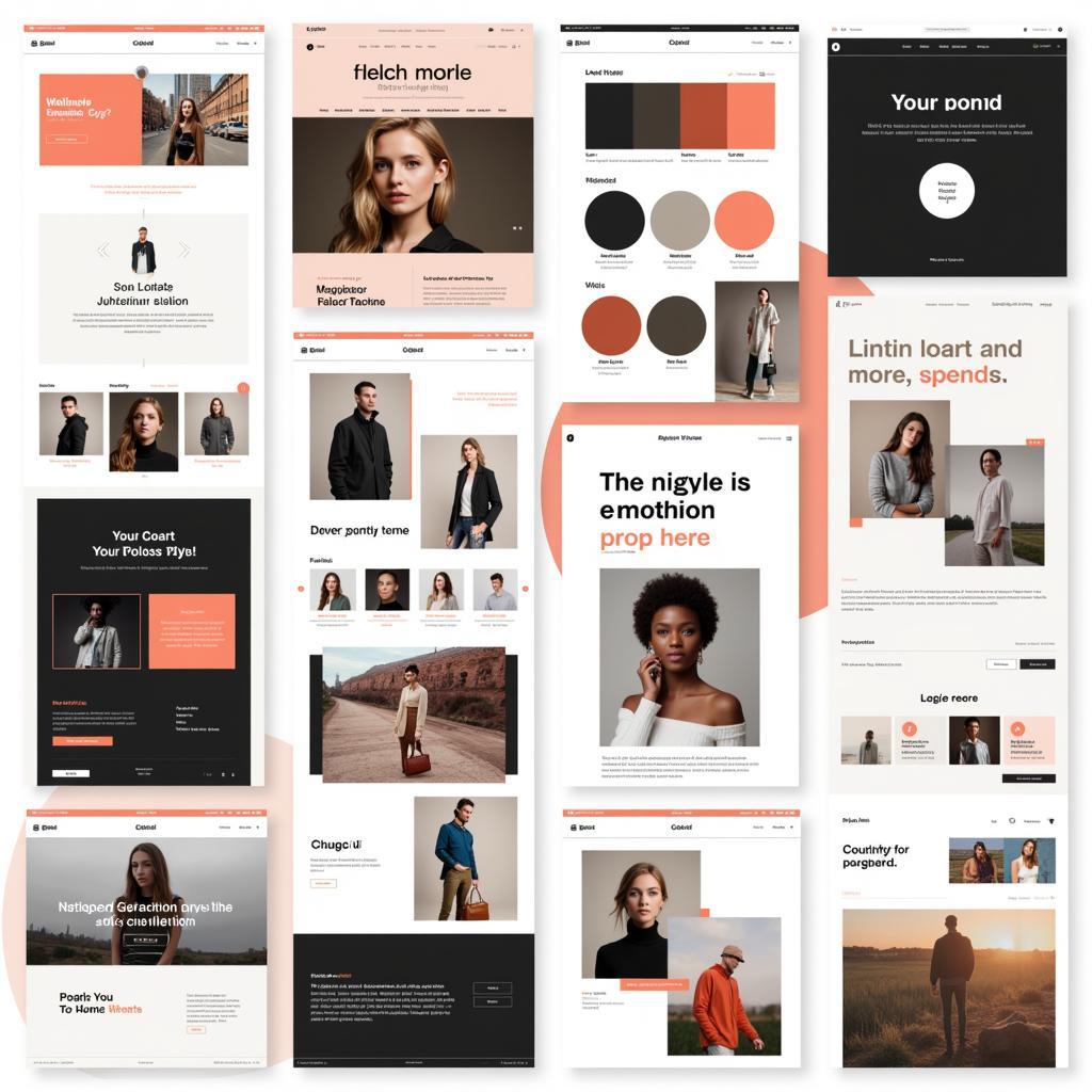 Fashion website design inspiration board