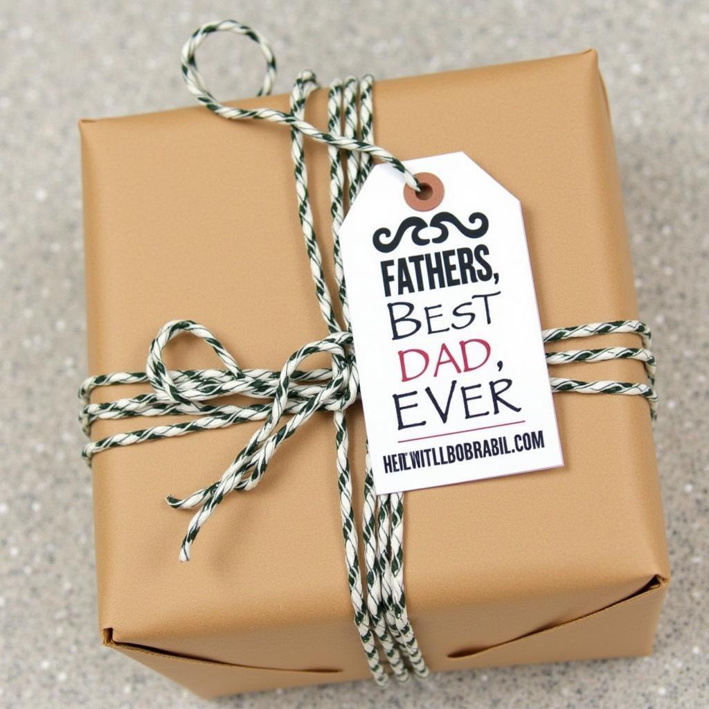 Father's Day Stickers on Gift