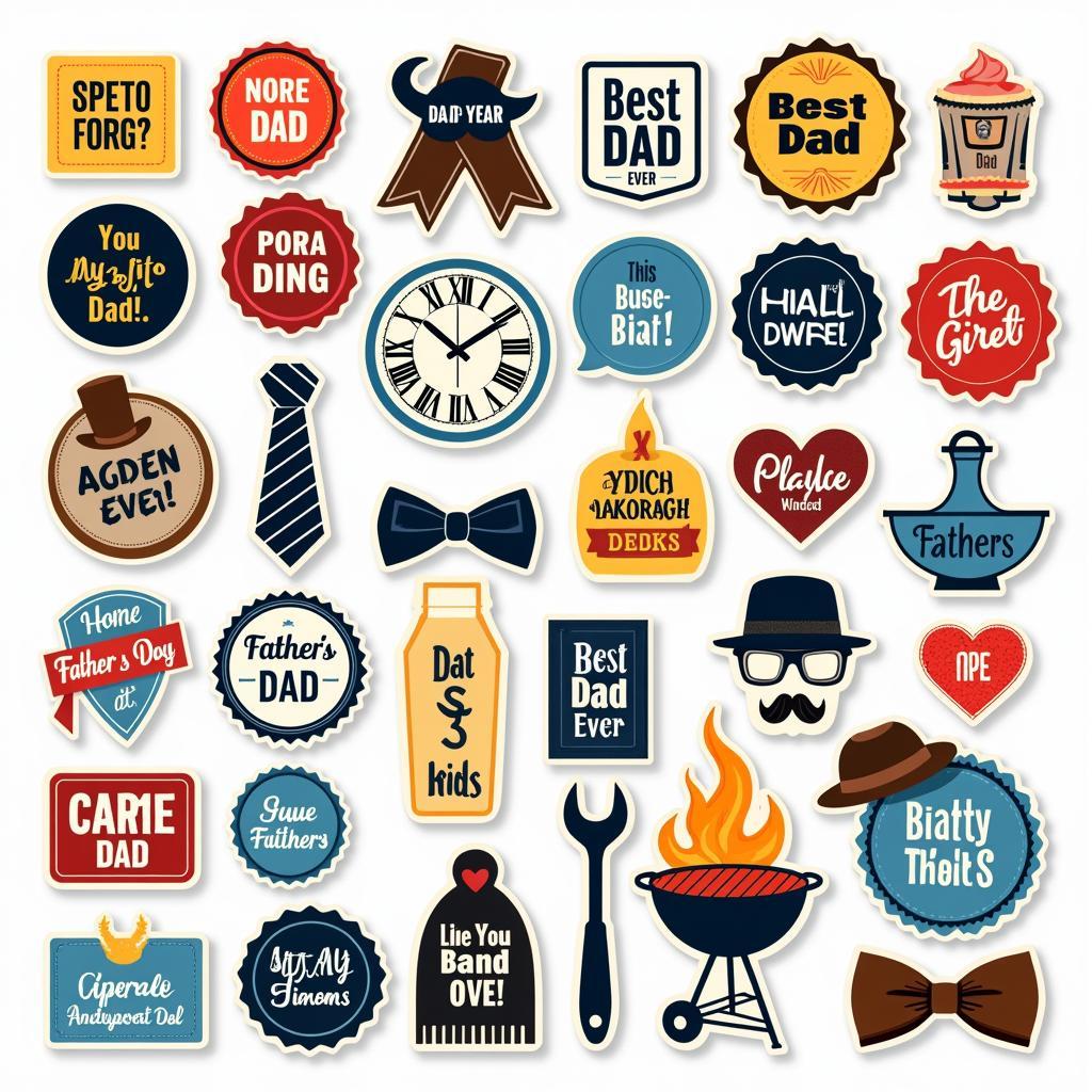 Father's Day Stickers Variety