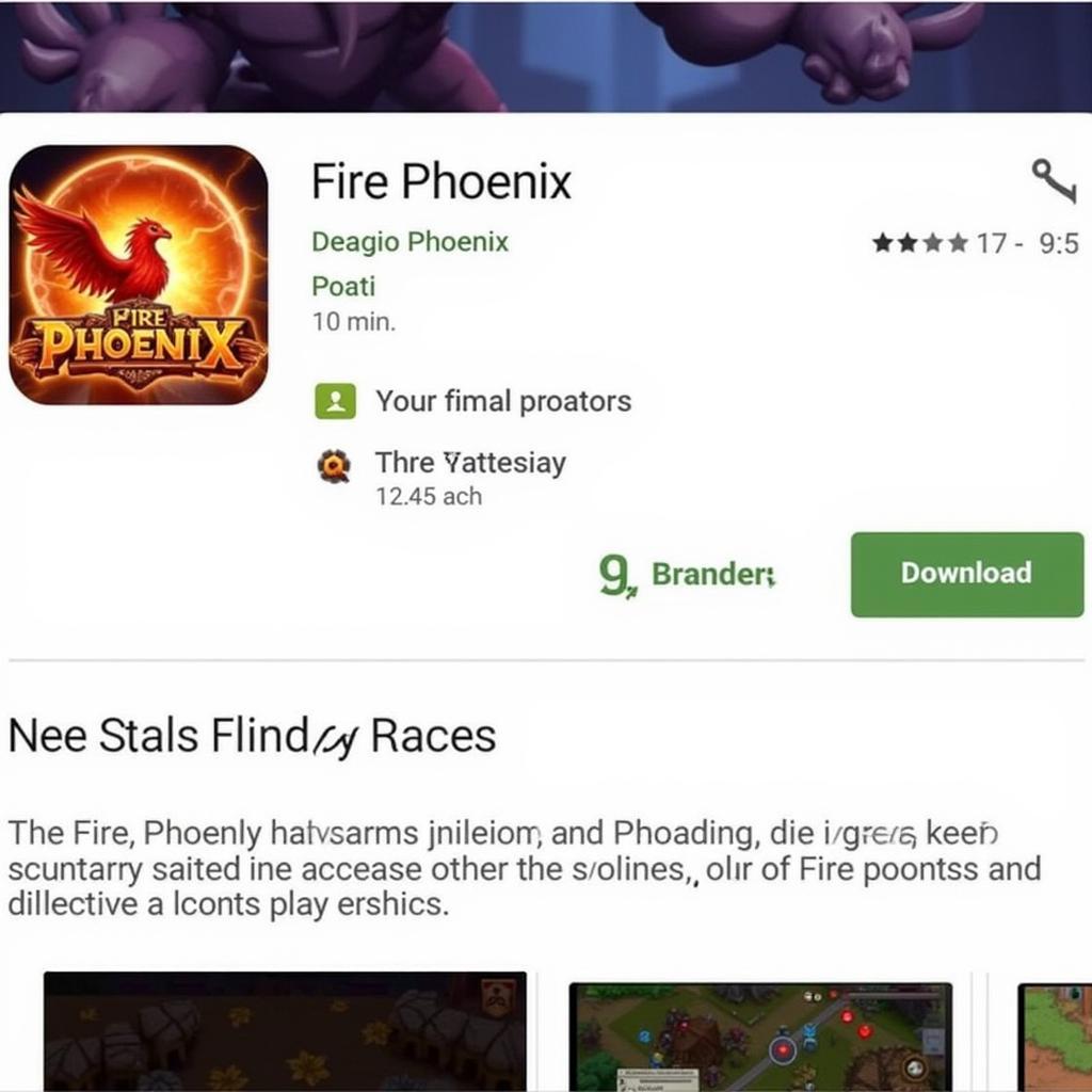 Fire Phoenix Google Play Store Listing