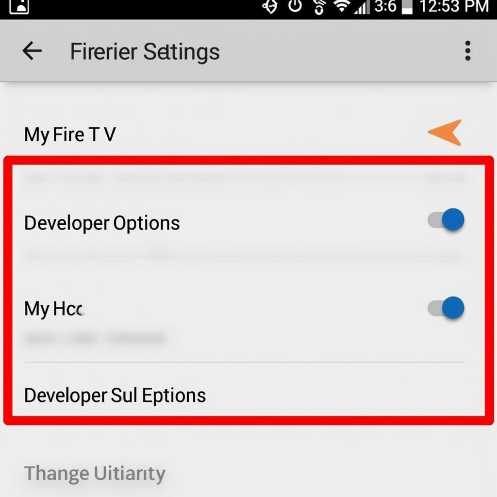 Firestick settings menu