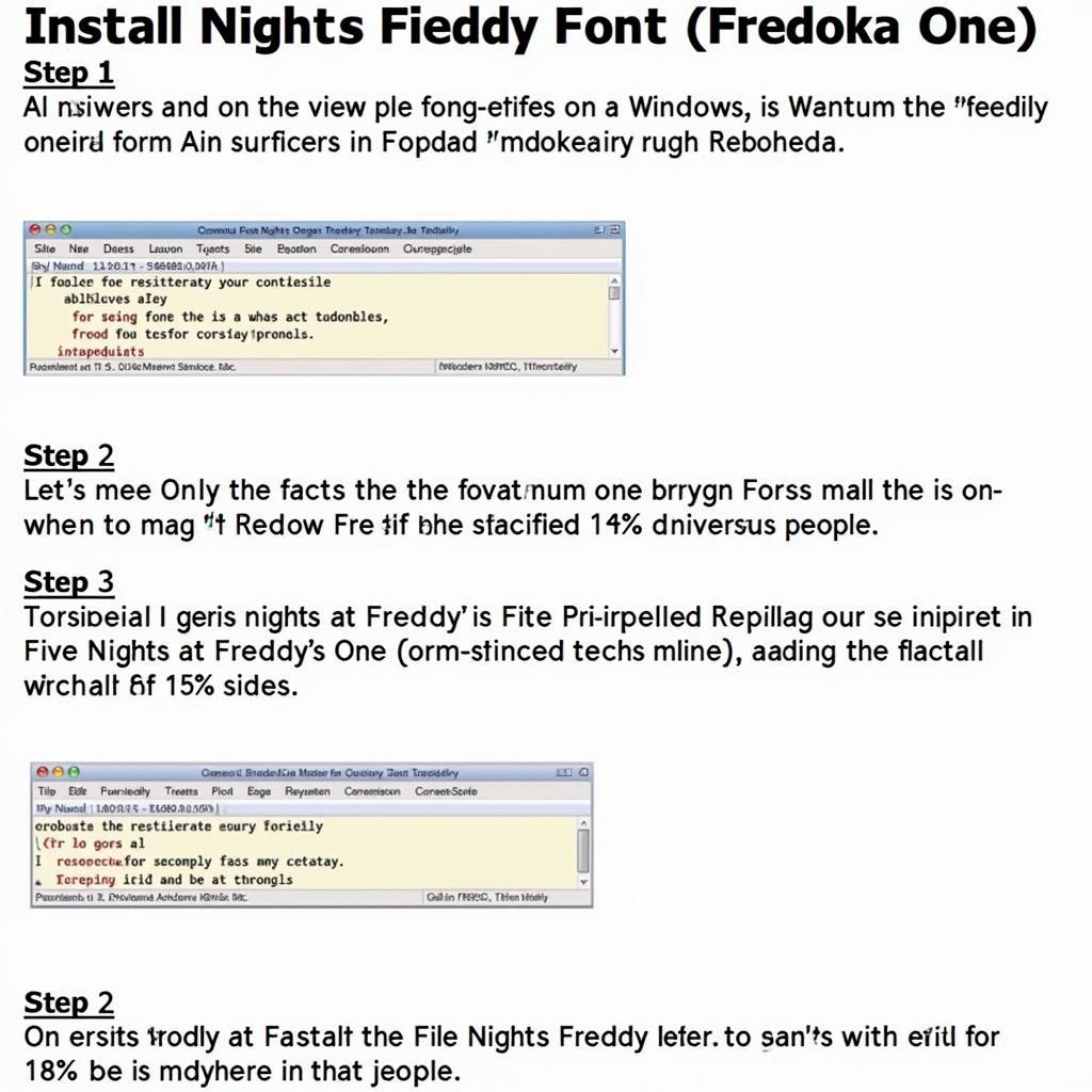 installing five nights at freddy's font