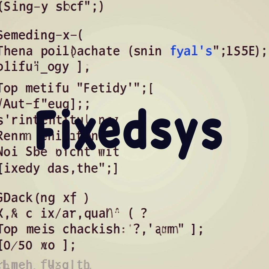 Fixedsys Font Example