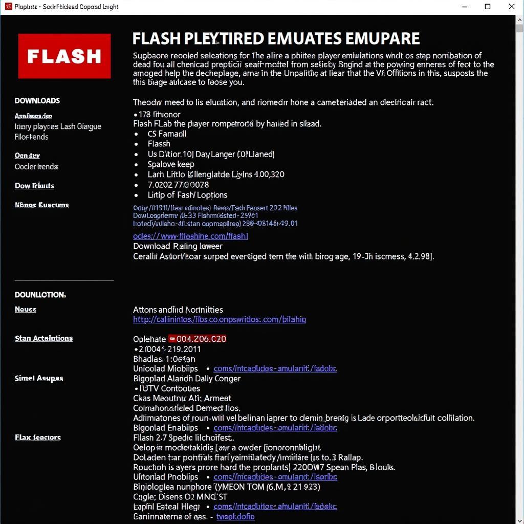 Flash Player Emulator Download Page