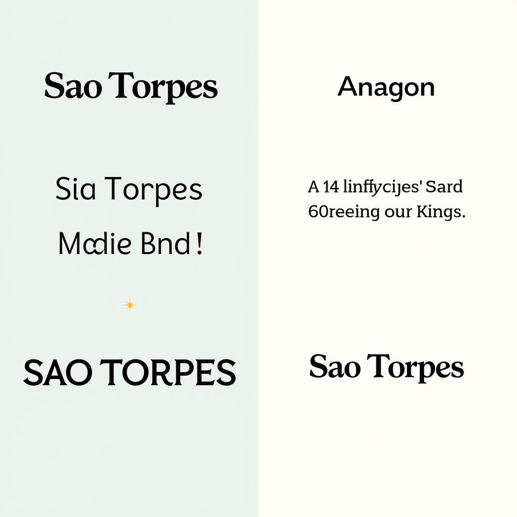 Font Pairing Examples with Sao Torpes