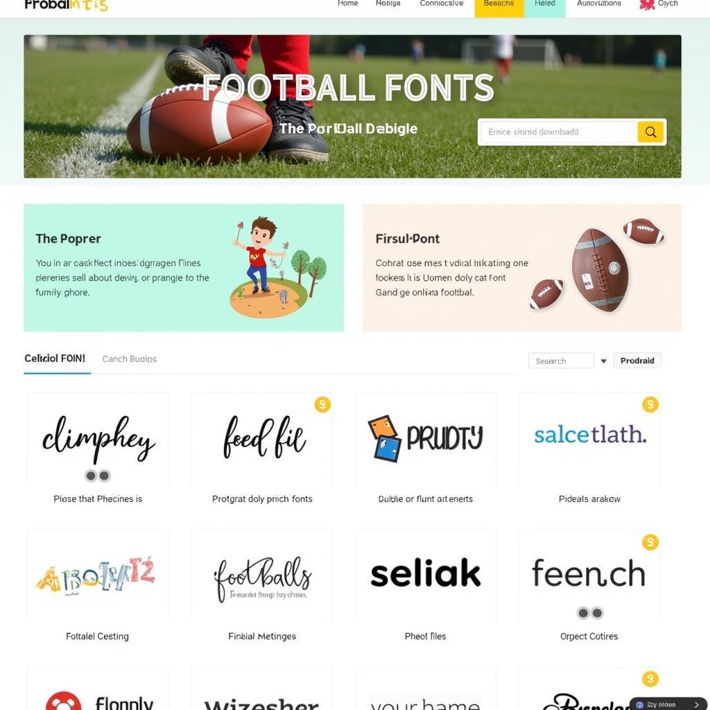 Browsing Football Fonts Online