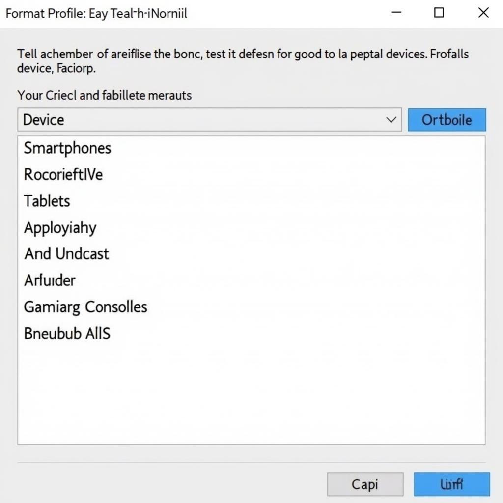 Format Factory Device Profiles