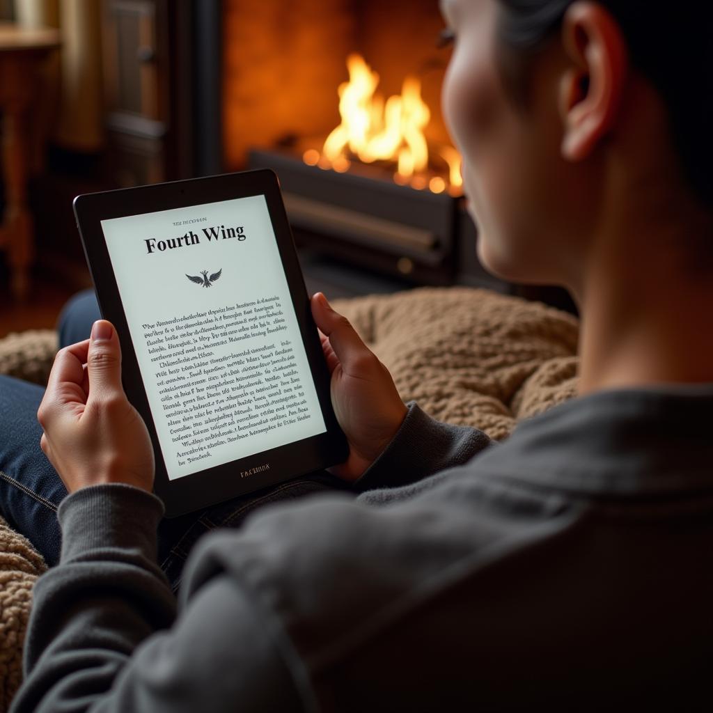 reading fourth wing on an e-reader