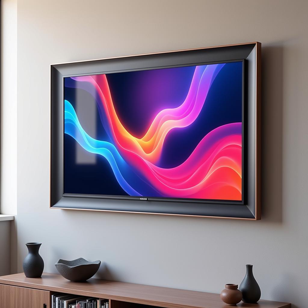 Frame TV Displaying Digital Artwork