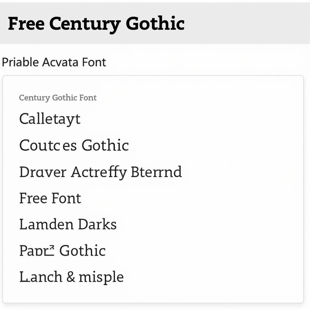 Free Century Gothic Font Alternatives