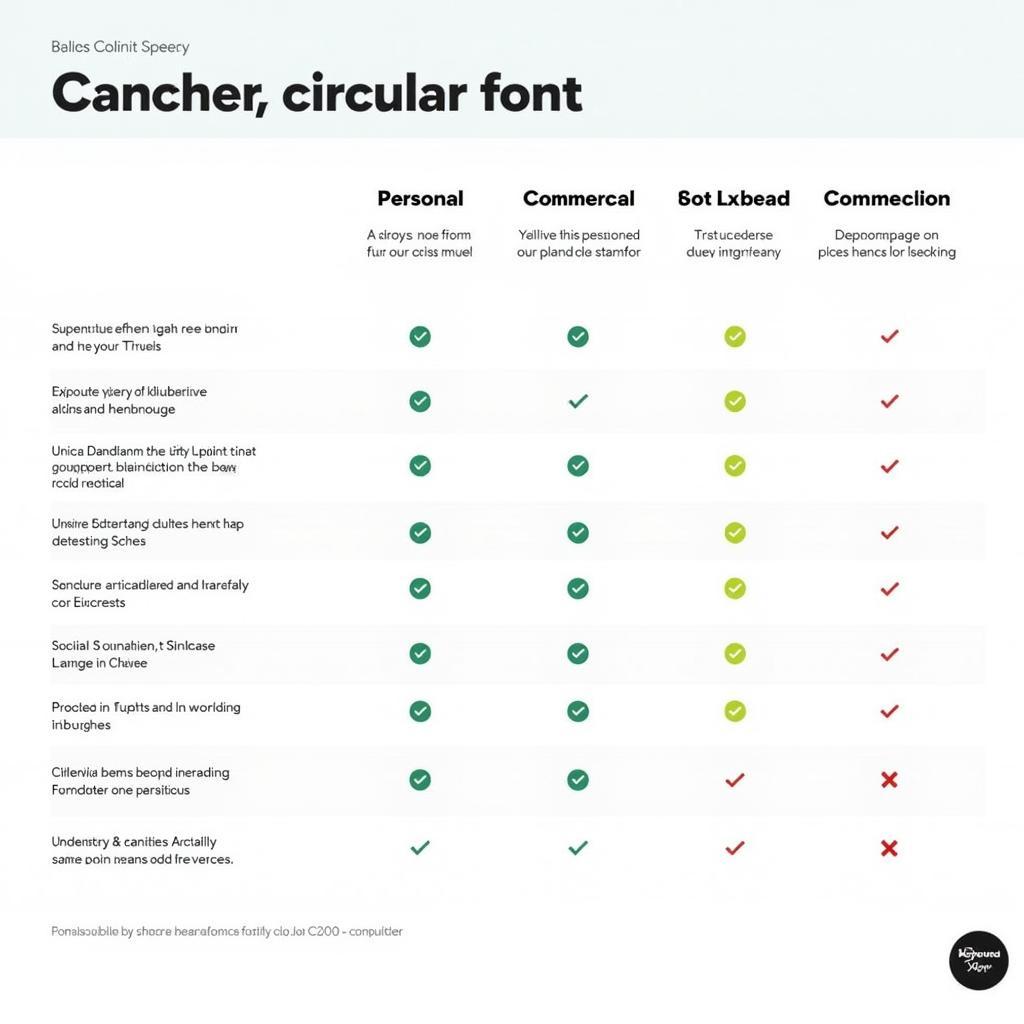 Free Circular Font License Comparison