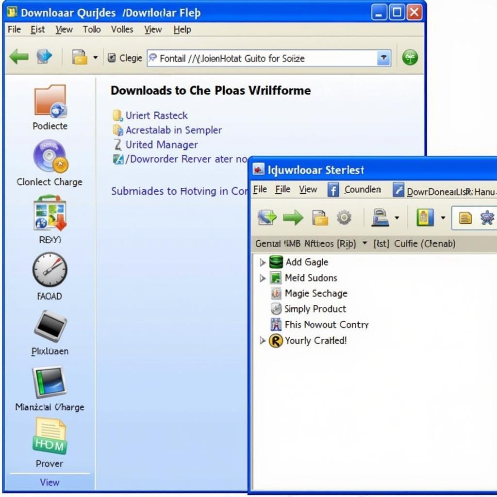 Free Download Manager and JDownloader interfaces