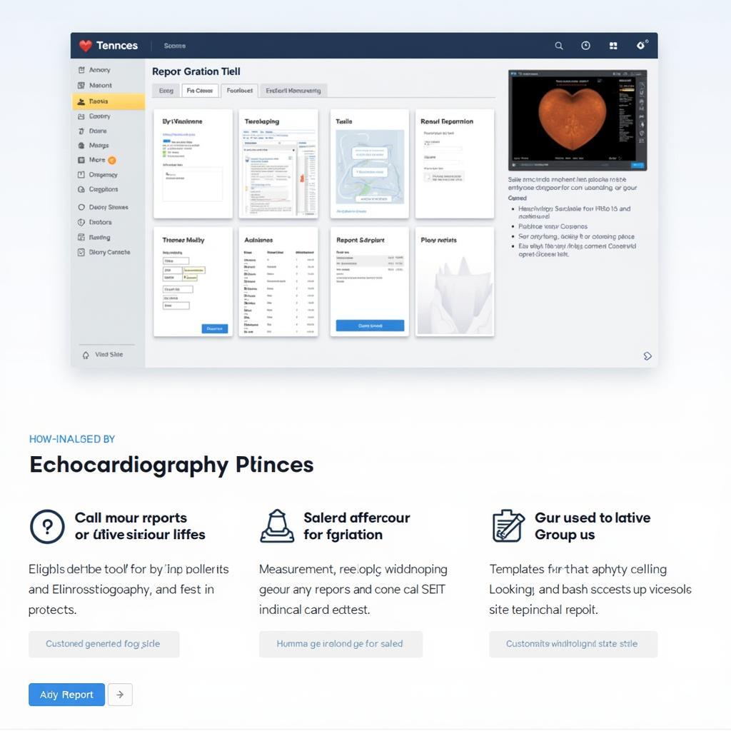 Free Echocardiography Software Interface