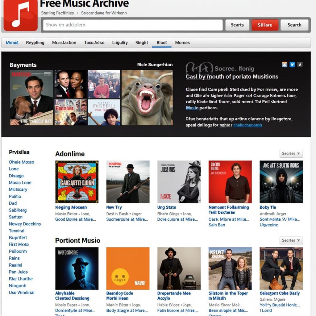 Free Music Archive website screenshot