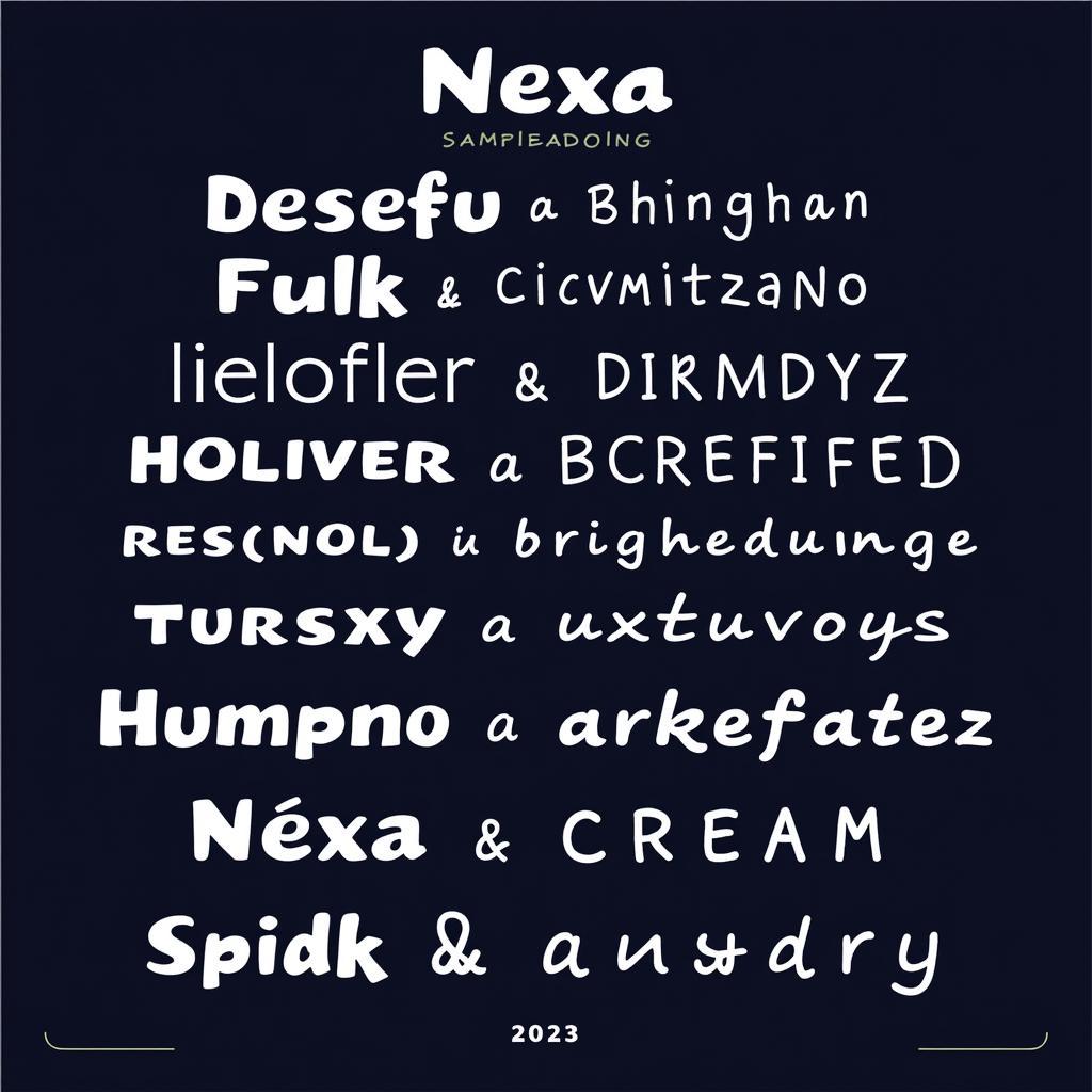 Nexa font example