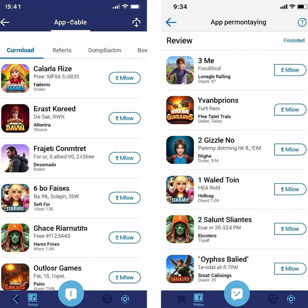 Browsing free games on the app store