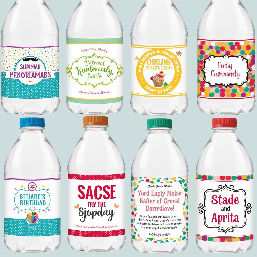 Water Bottle Label Templates