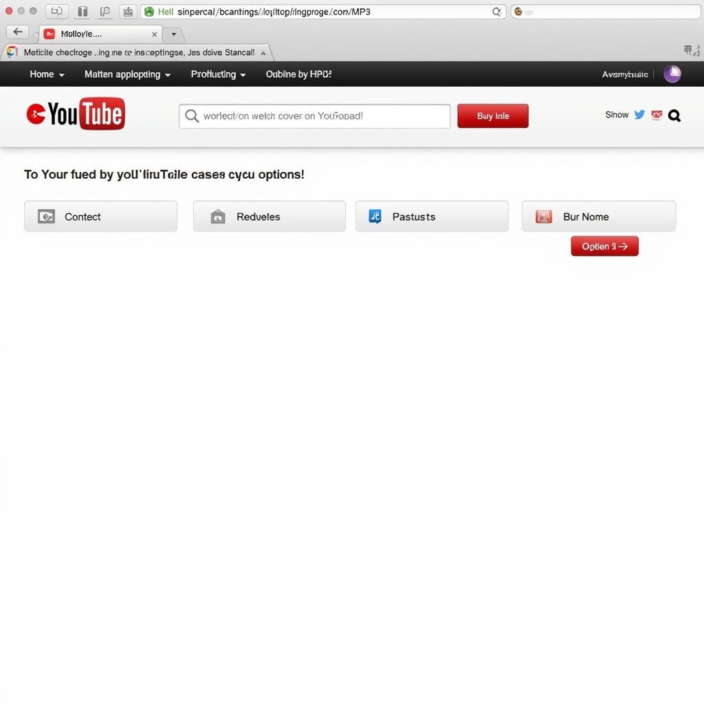 Website interface of a free youtube to mp3 converter