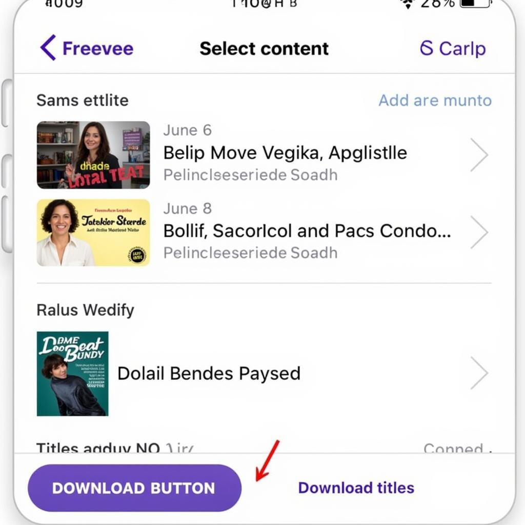 Freevee app showing download option