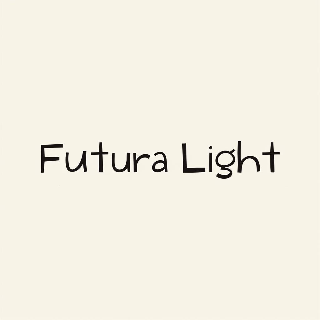 Example of Futura Light font