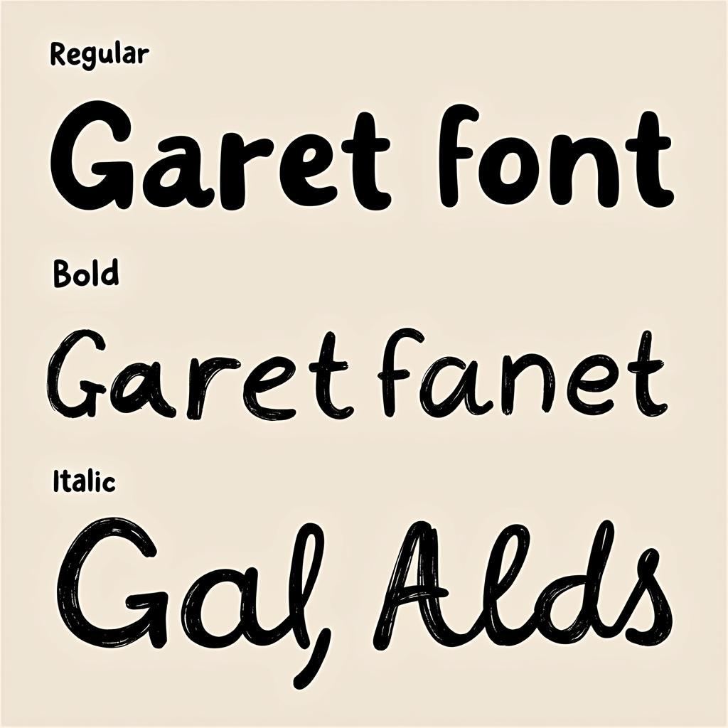 Garet Font Variations