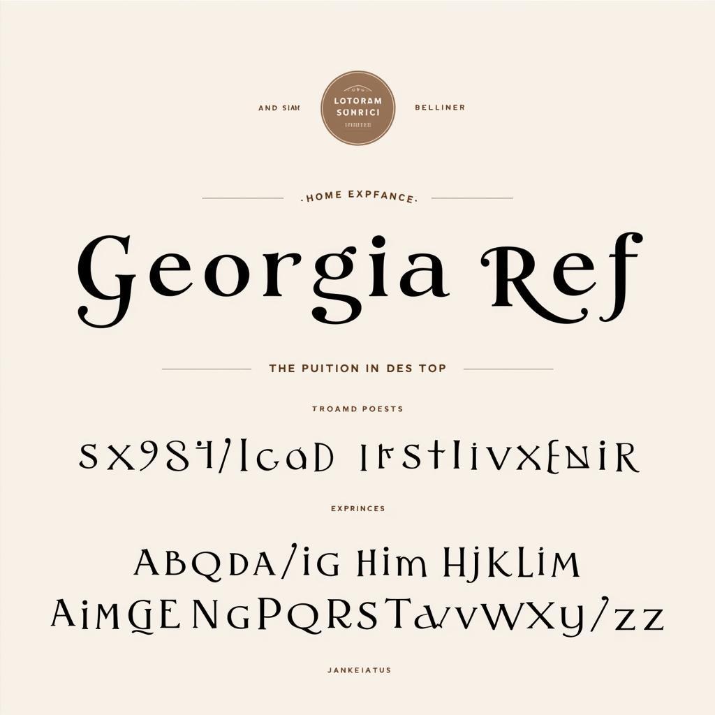 Georgia Ref Regular Font Example