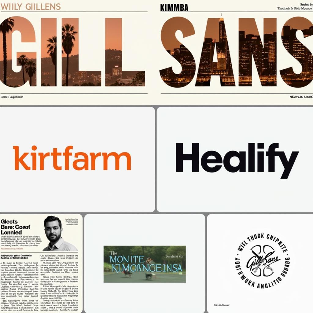 Gill Sans Font Usage Examples