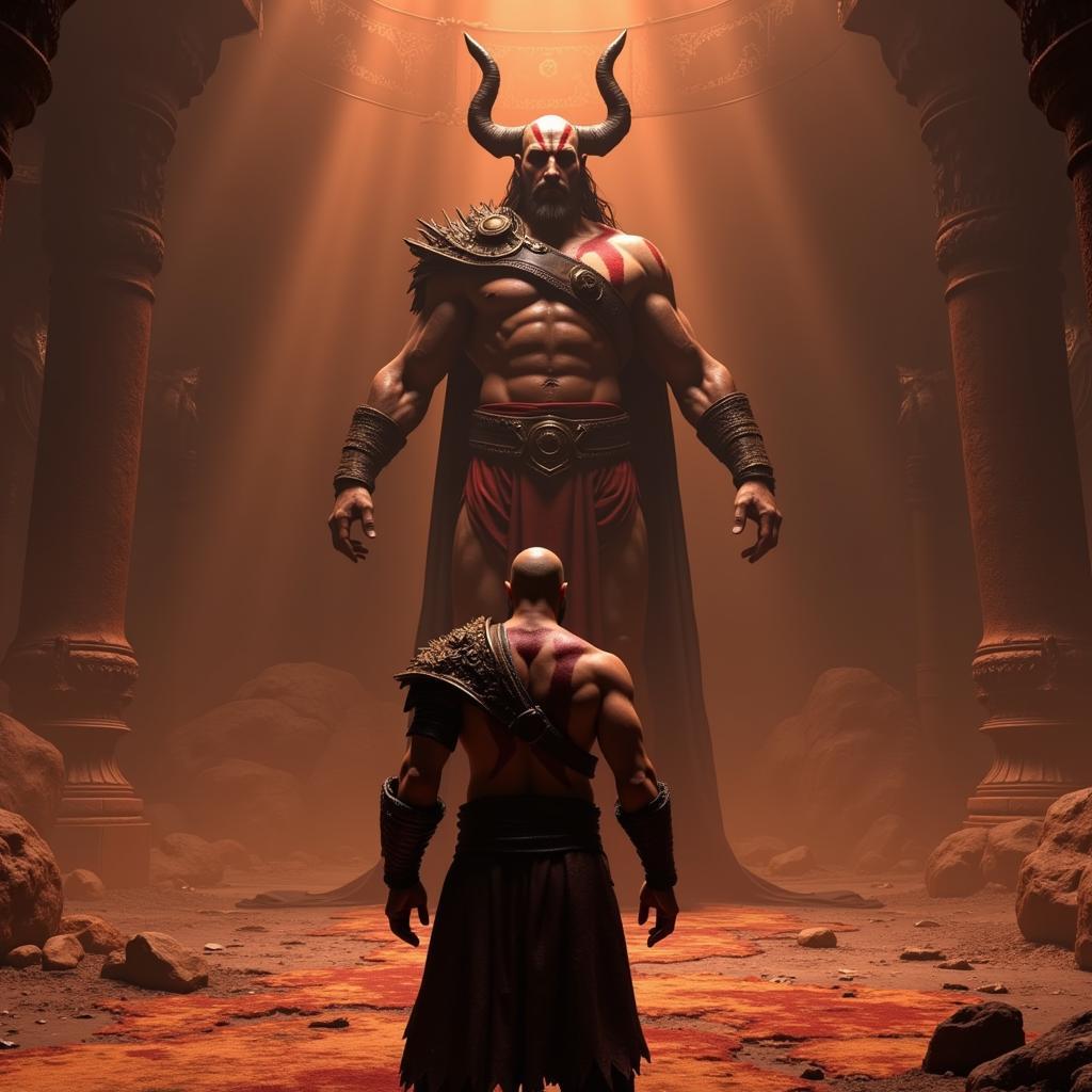 God of War Betrayal story cutscene featuring Kratos and Ares