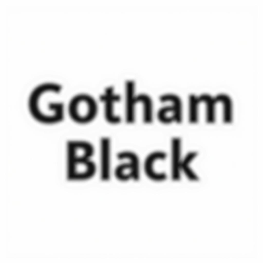 Gotham Black font example