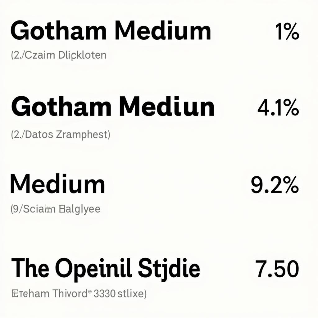 Gotham Medium Font Example