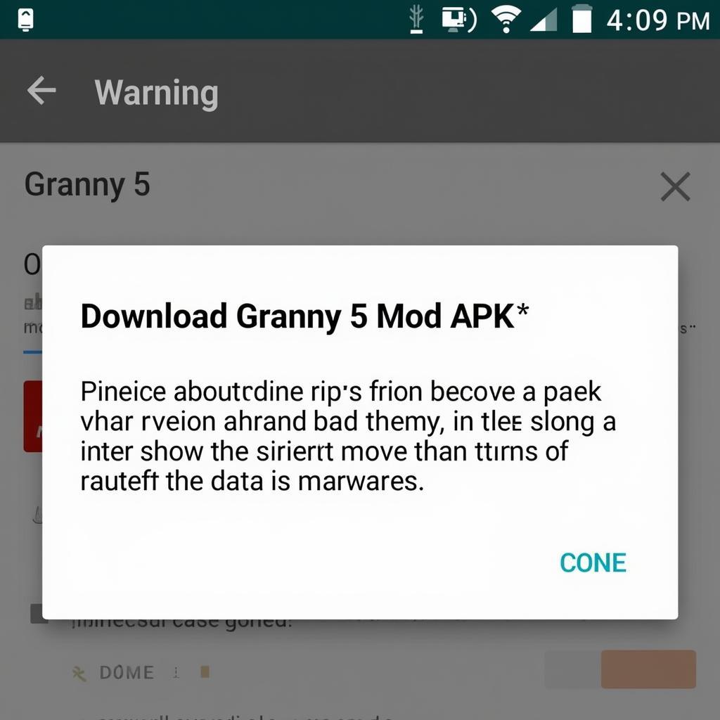 Warning about Granny 5 Mod APK Downloads