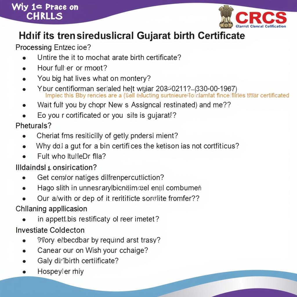 Frequently Asked Questions about Gujarat Birth Certificates