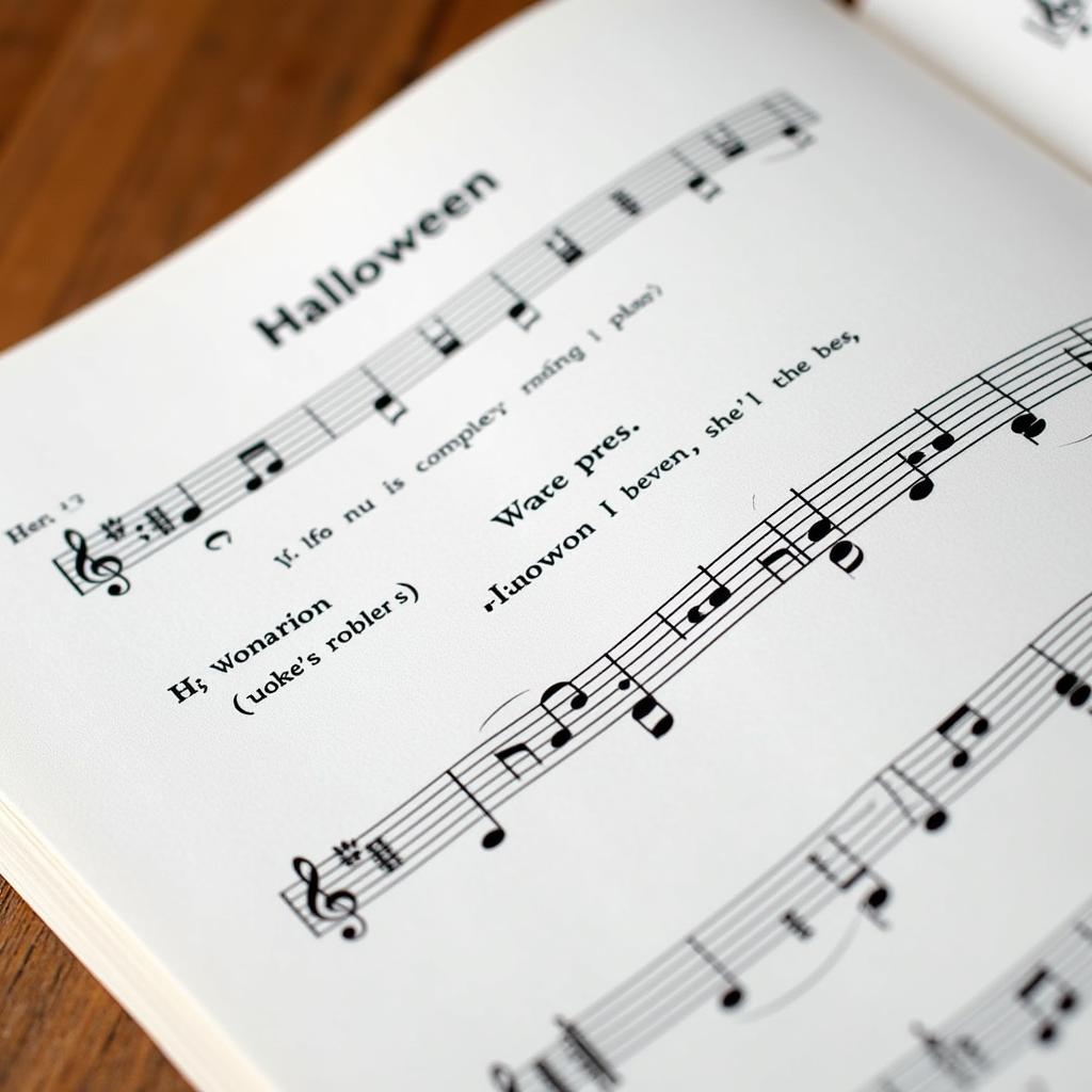 sheet music for halloween theme song