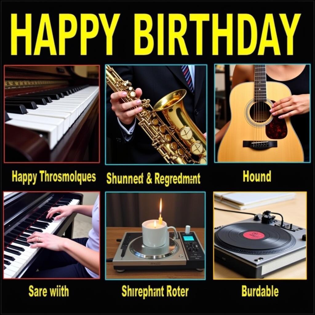 Variety of Happy Birthday Instrumental Music