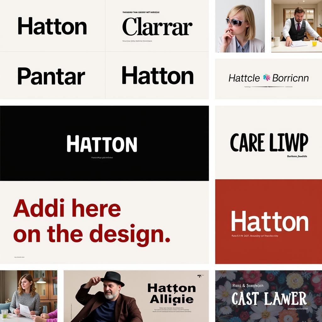 Hatton font in real-world designs