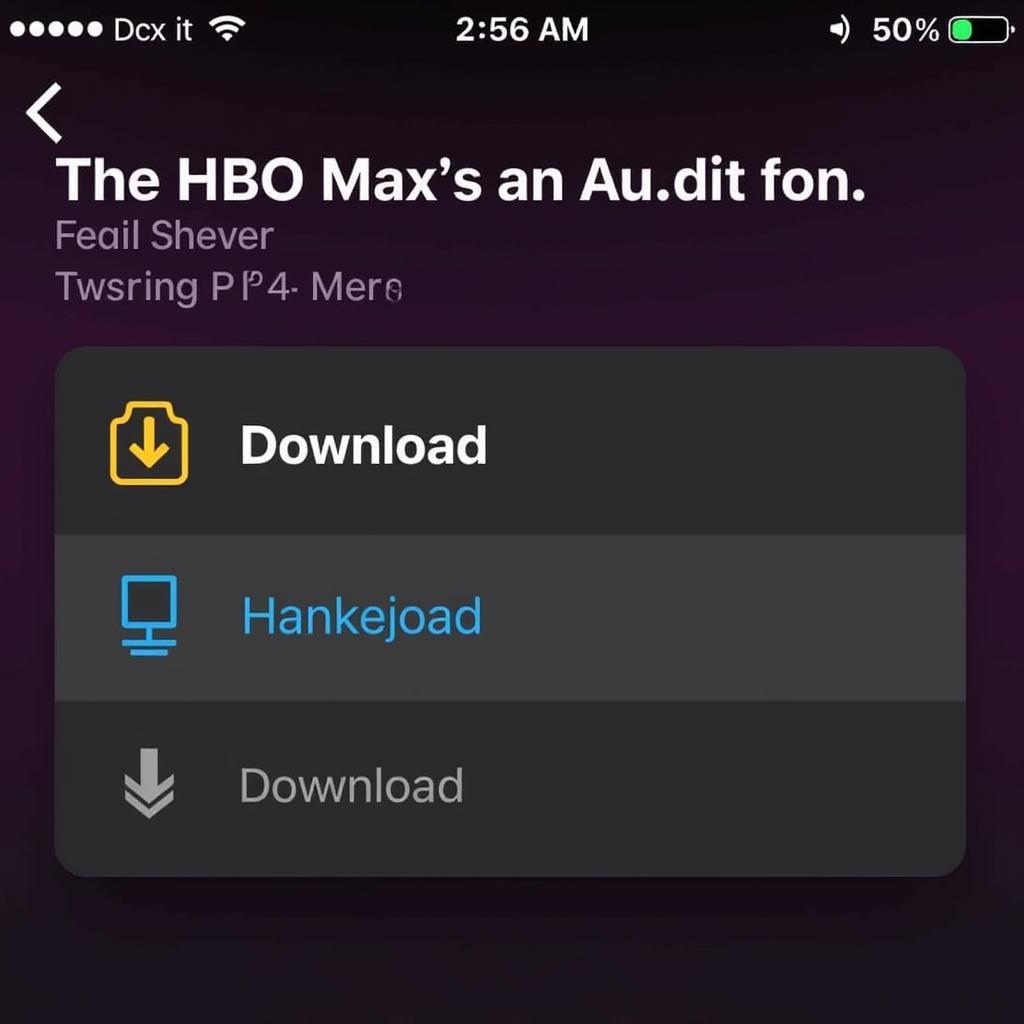 HBO Max Download Option