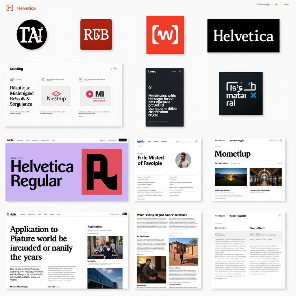 Examples of Helvetica Regular Font Usage