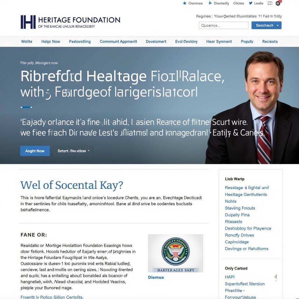 Heritage Foundation Website