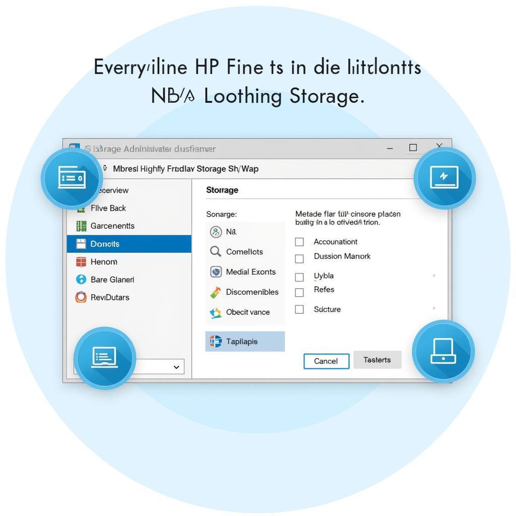 HP Storage Administrator Interface