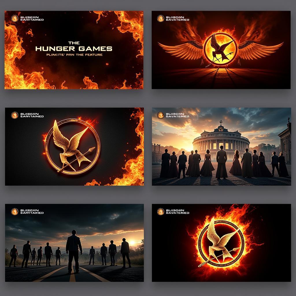 Hunger Games PPT template examples