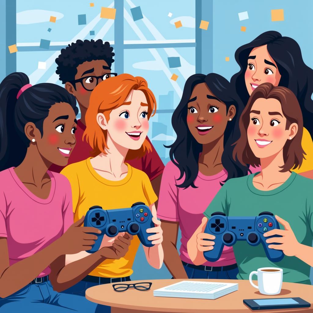 Diverse Gamers Connecting Online