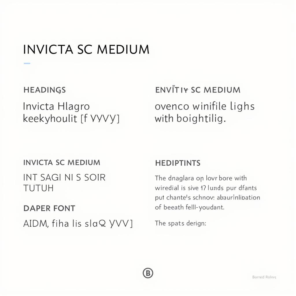 Example of Invicta SC Medium Font