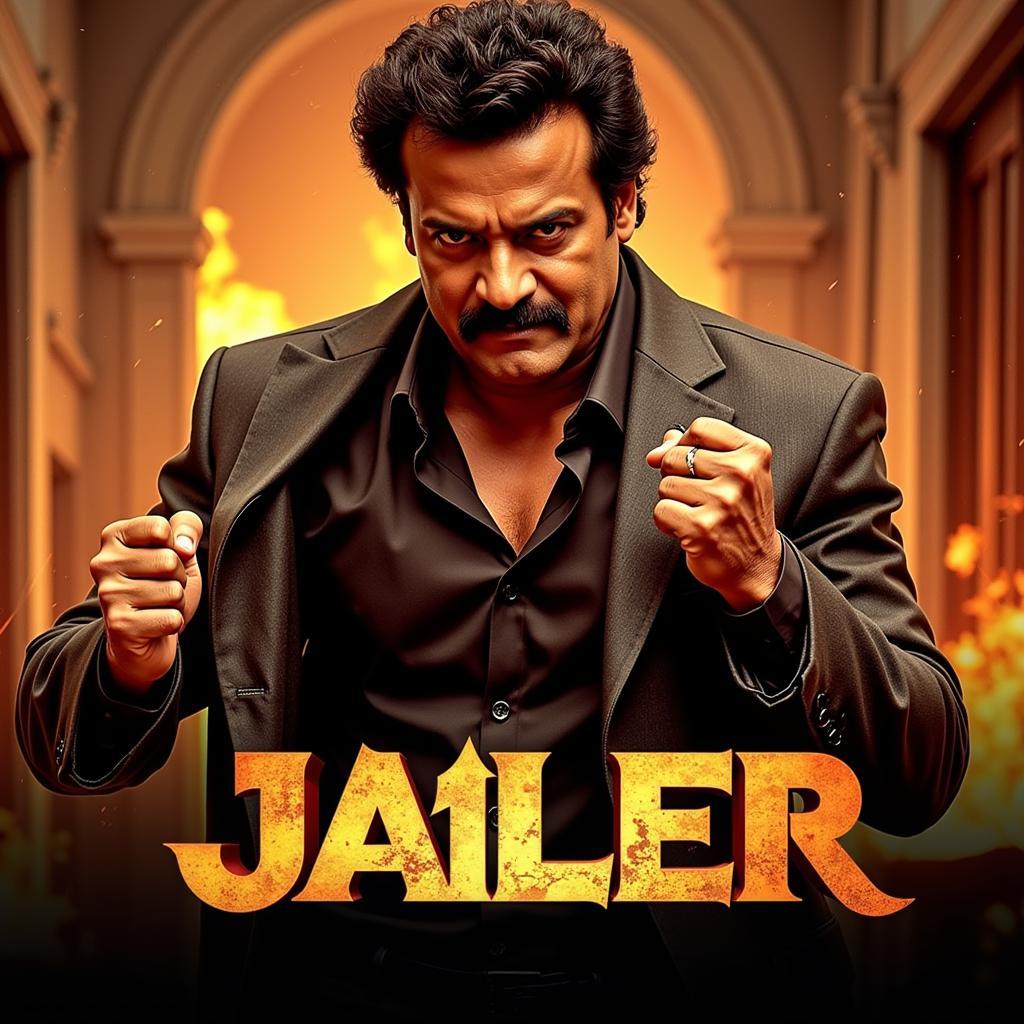 Jailer movie poster with Rajinikanth in the foreground