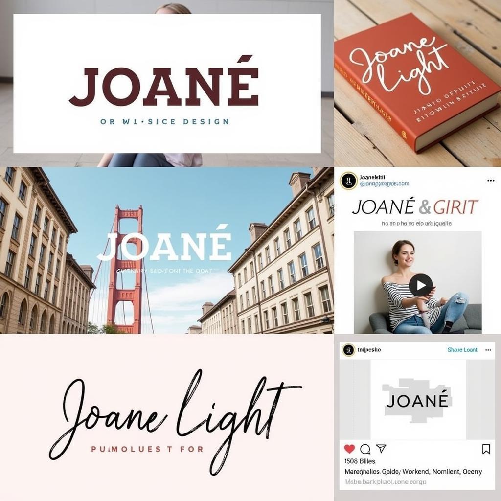 Applications of Joane Light Font