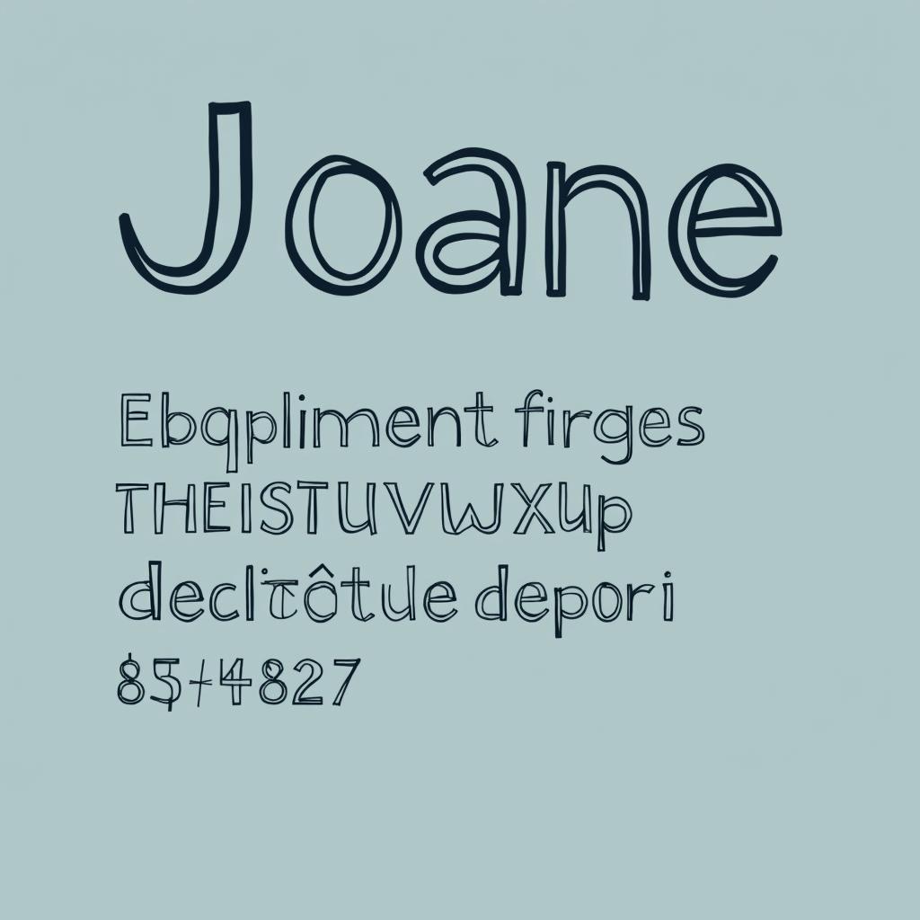 Joane Light Font Example