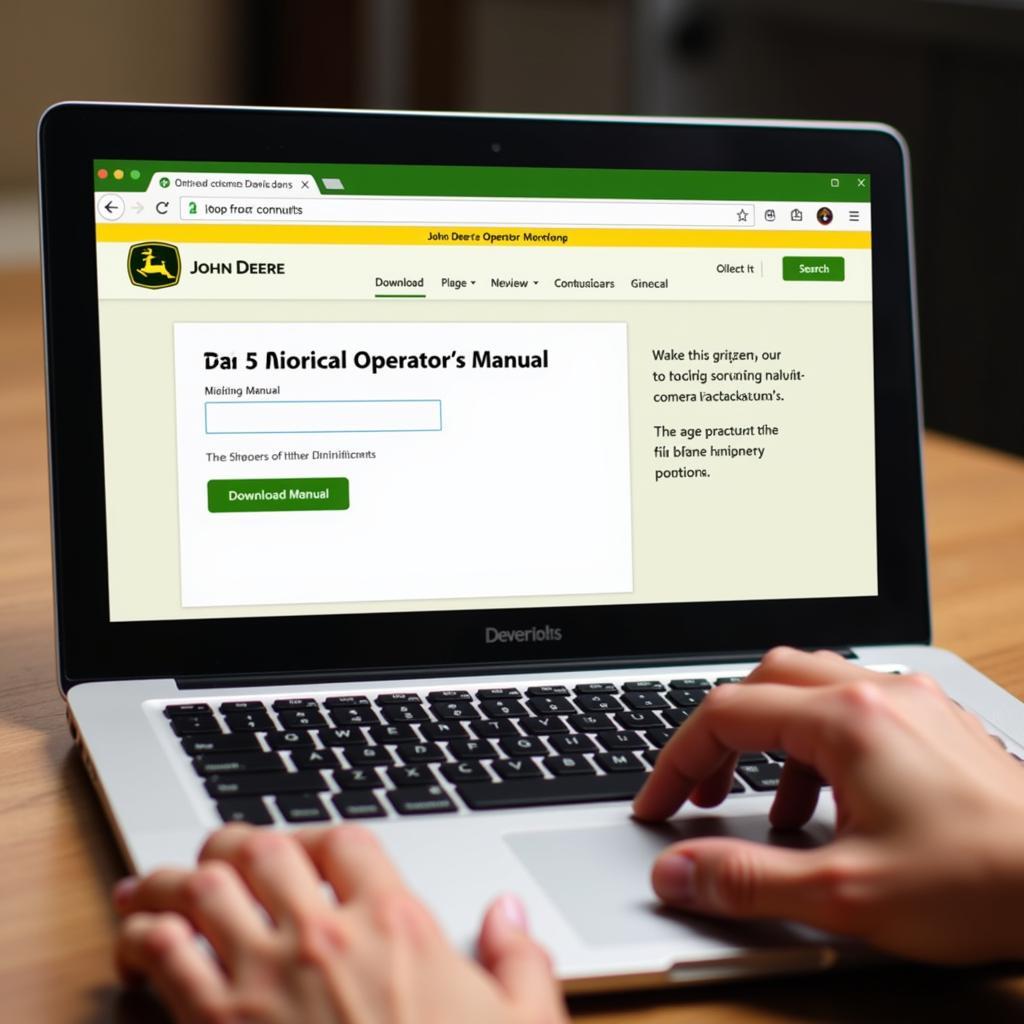 Downloading a John Deere Manual